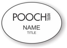 (image for) Pooch Hotel / Petco Oval White badge