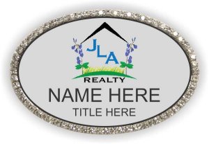 (image for) JLA Realty Oval Bling Silver badge