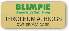 (image for) Blimpie Gold Round Corners badge