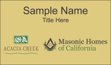 (image for) Masonic Homes of California Square Executive Gold Badge