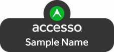 (image for) Accesso Shaped Black Name Badge
