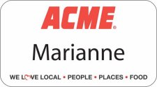 (image for) Acme White Name Badge