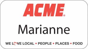 (image for) Acme White Name Badge