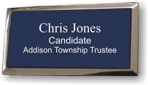 (image for) Addison Township Executive Blue Silver Framed Badge