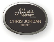 (image for) Affiniti Realty Specialists Executive Oval Black Silver Framed Badge