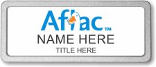 (image for) Aflac White Prestige Badge with Pebbled Silver Frame