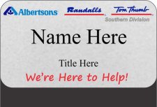 (image for) Albertsons Southern Division Tri-Logo Silver Pocket Badge