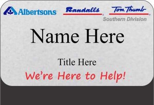 (image for) Albertsons Southern Division Tri-Logo Silver Pocket Badge