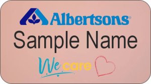 (image for) Albertsons We Care Rose Gold Name Badge