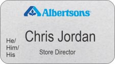 (image for) Albertsons Silver Name Badge