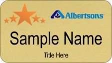 (image for) Albertsons District Manager Gold Name Badge