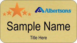 (image for) Albertsons District Manager Gold Name Badge