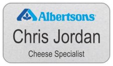 (image for) Albertsons Silver Name Badge