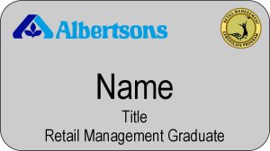 (image for) Albertsons RMC Graduate Seattle Silver Name Badge