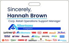 (image for) Albertsons Companies Sincerely ID Badge With All Logos