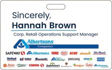 (image for) Albertsons Companies Sincerely ID Badge With All Logos
