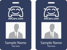 (image for) AllCars Photo ID Vertical Double Sided Badge
