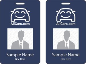 (image for) AllCars Photo ID Vertical Double Sided Badge