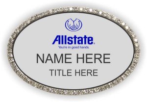 (image for) Allstate Silver Oval Bling Badge