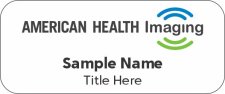 (image for) American Health Imaging Standard White Badge