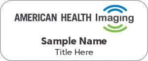 (image for) American Health Imaging Standard White Badge