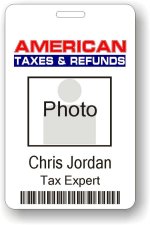 (image for) American Taxes & Refunds Photo ID Badge