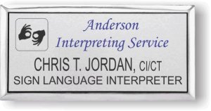 (image for) Anderson Interpreting Service Silver Executive Badge