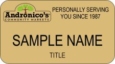 (image for) Andronicos NorCal Cloissone Gold Name Badge