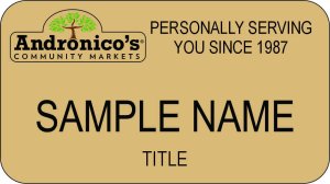 (image for) Andronicos NorCal Cloissone Gold Name Badge