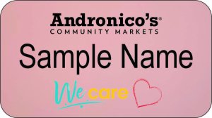 (image for) Andronicos We Care Rose Gold Name Badge