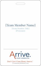 (image for) Arrive Luxury Communities ID Badge - No Photo