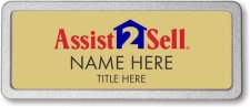 (image for) Assist-2-Sell Gold Prestige Badge with Pebbled Silver Frame