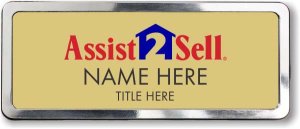 (image for) Assist-2-Sell Gold Prestige Badge with Polished Silver Frame