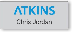 (image for) #CA2 - Atkins Silver Badge Square Corners