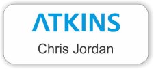 (image for) #CA3 - Atkins White Badge Round Corners