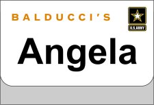 (image for) Balducci's Veteran White Pocket Name Badge