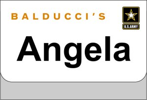 (image for) Balducci\'s Veteran White Pocket Name Badge