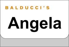 (image for) Balducci's White Pocket Name Badge