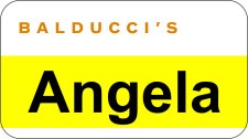 (image for) Balducci's Minor White Name Badge