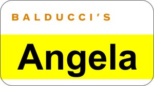 (image for) Balducci\'s Minor White Name Badge
