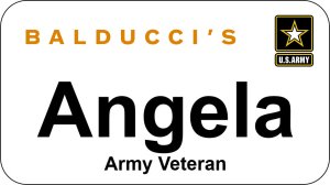 (image for) Balducci\'s Veteran White Name Badge