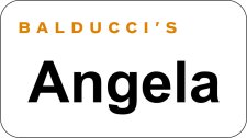 (image for) Balducci's White Name Badge