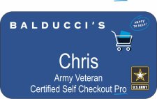 (image for) Balducci's Veteran Certified Self Checkout Pro Blue Badge