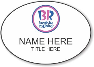 (image for) Baskin Robbins Oval White Badge