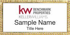 (image for) Keller Williams Benchmark Properties Gold Bling White Badge