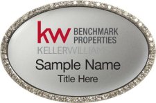 (image for) Keller Williams Benchmark Properties Silver Oval Bling Badge