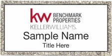 (image for) Keller Williams Benchmark Properties Silver Bling White Badge