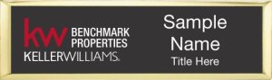 (image for) Keller Williams Benchmark Properties Small Gold Executive Black Badge