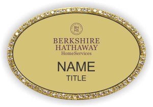 (image for) Berkshire Hathaway Oval Gold Bling Badge
