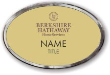 (image for) Berkshire Hathaway Gold Oval Polished Frame Prestige Badge